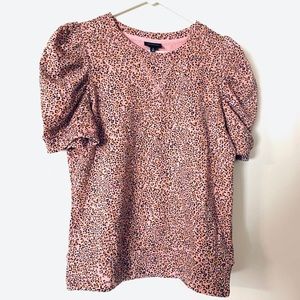 Who What Wear Pink Leopard Print Women’s Top Various Sizes New W/Tag